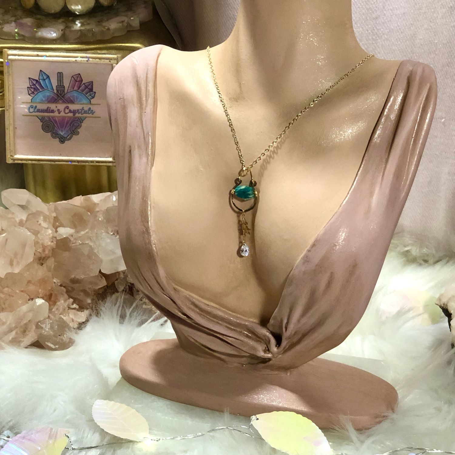 AMAZONITE (Russian) - 14k Gold Filled - Gemstone Crystal Therapy Pendant
