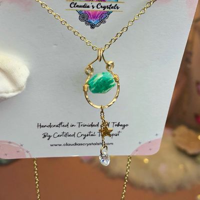 AMAZONITE (Russian) - 14k Gold Filled - Gemstone Crystal Therapy Pendant