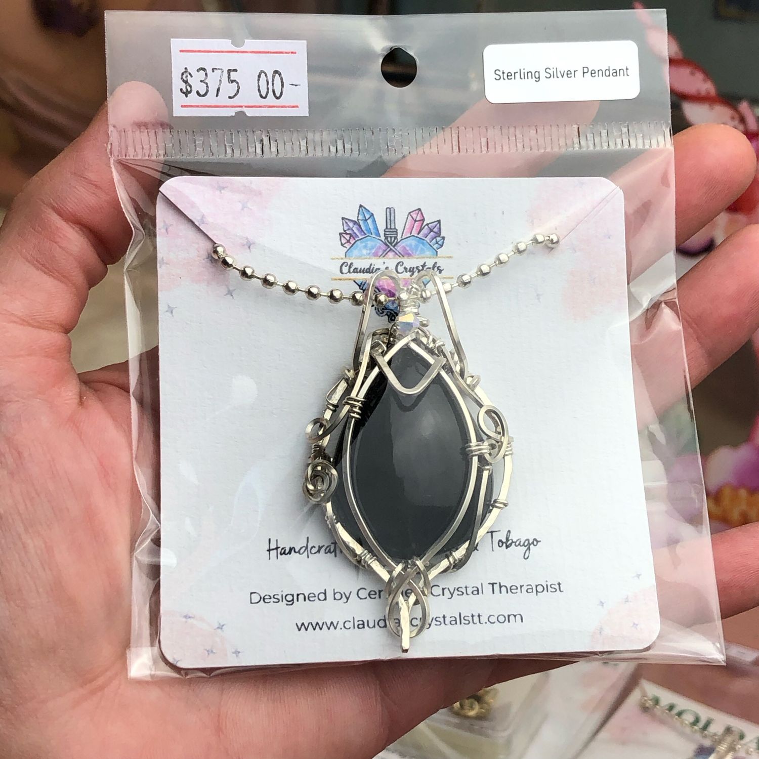 RAINBOW OBSIDIAN - Sterling Silver - Gemstone Crystal Therapy Pendant