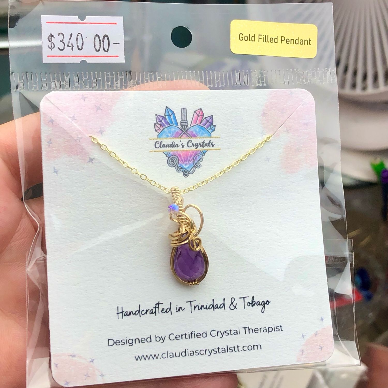AMETHYST - 14k Gold Filled - Gemstone Crystal Therapy Pendant