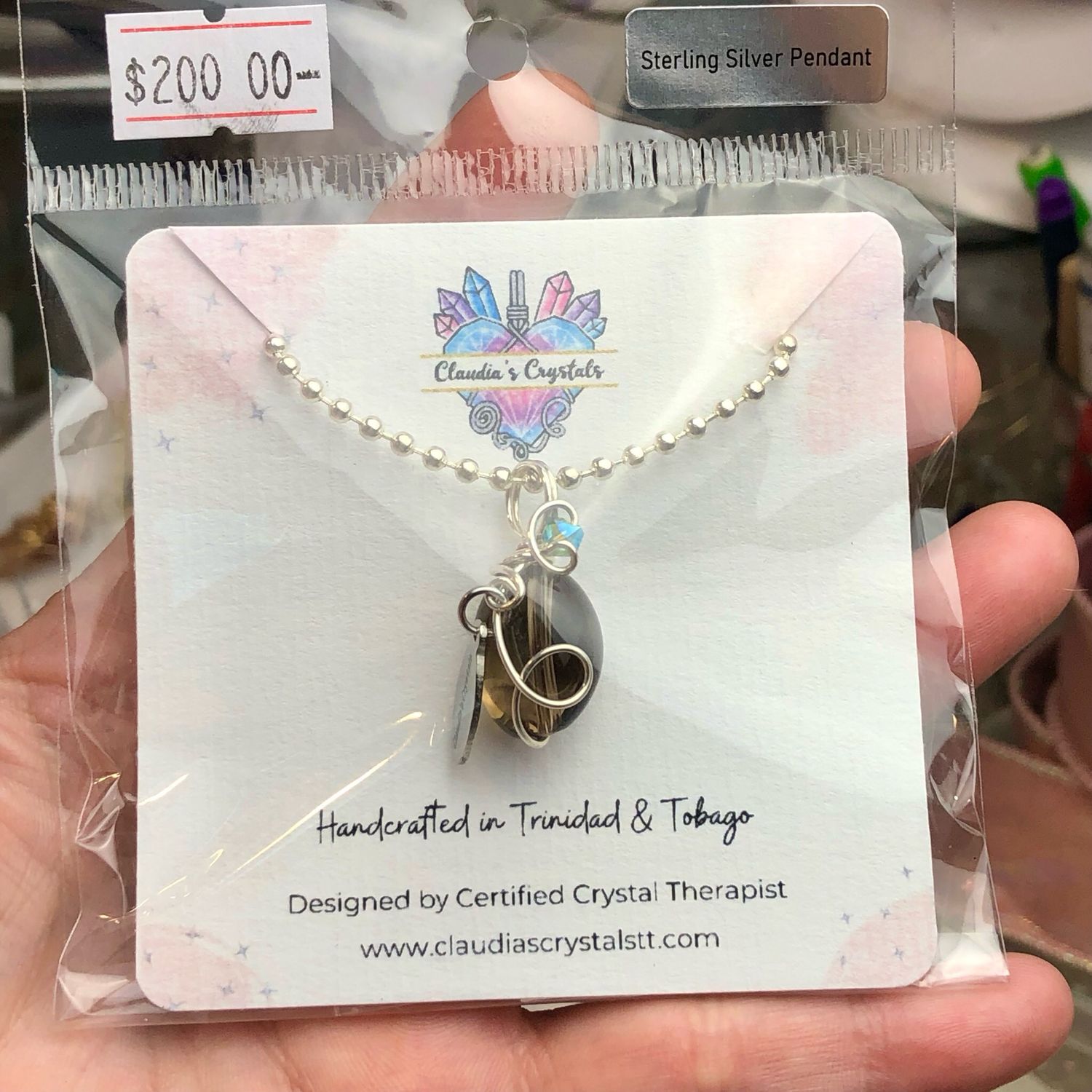 SMOKY QUARTZ - Crystal Therapy Pendant – Sterling Silver