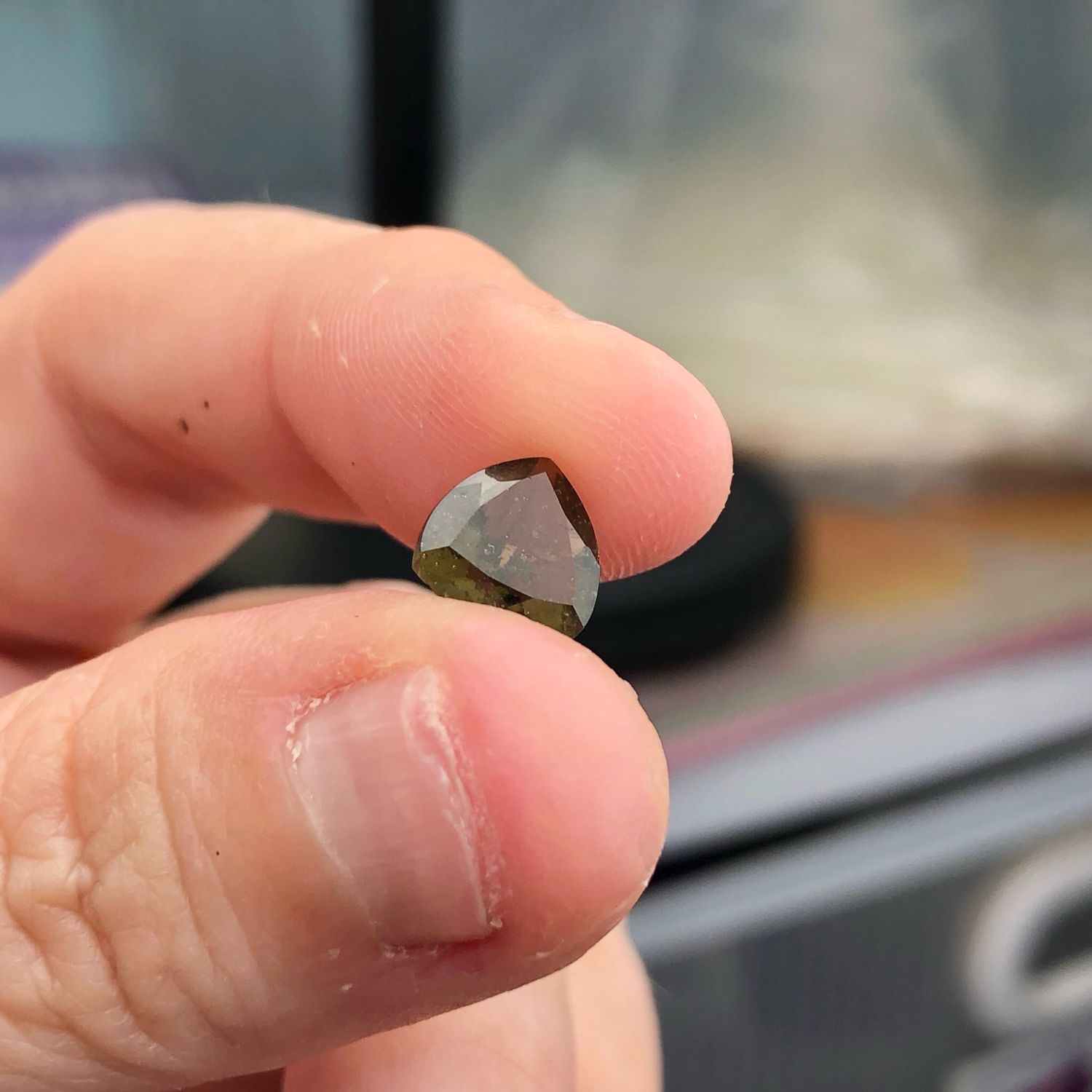 MOLDAVITE (1.5 Carat) - 14k Gold Filled - Gemstone Crystal Therapy Pendant