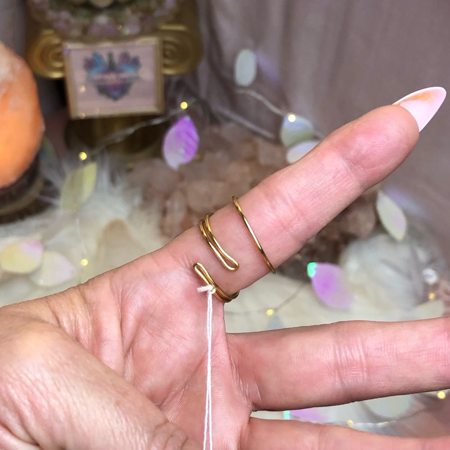 BLUE CRAZY LACE AGATE - Gemstone Adjustable Ring