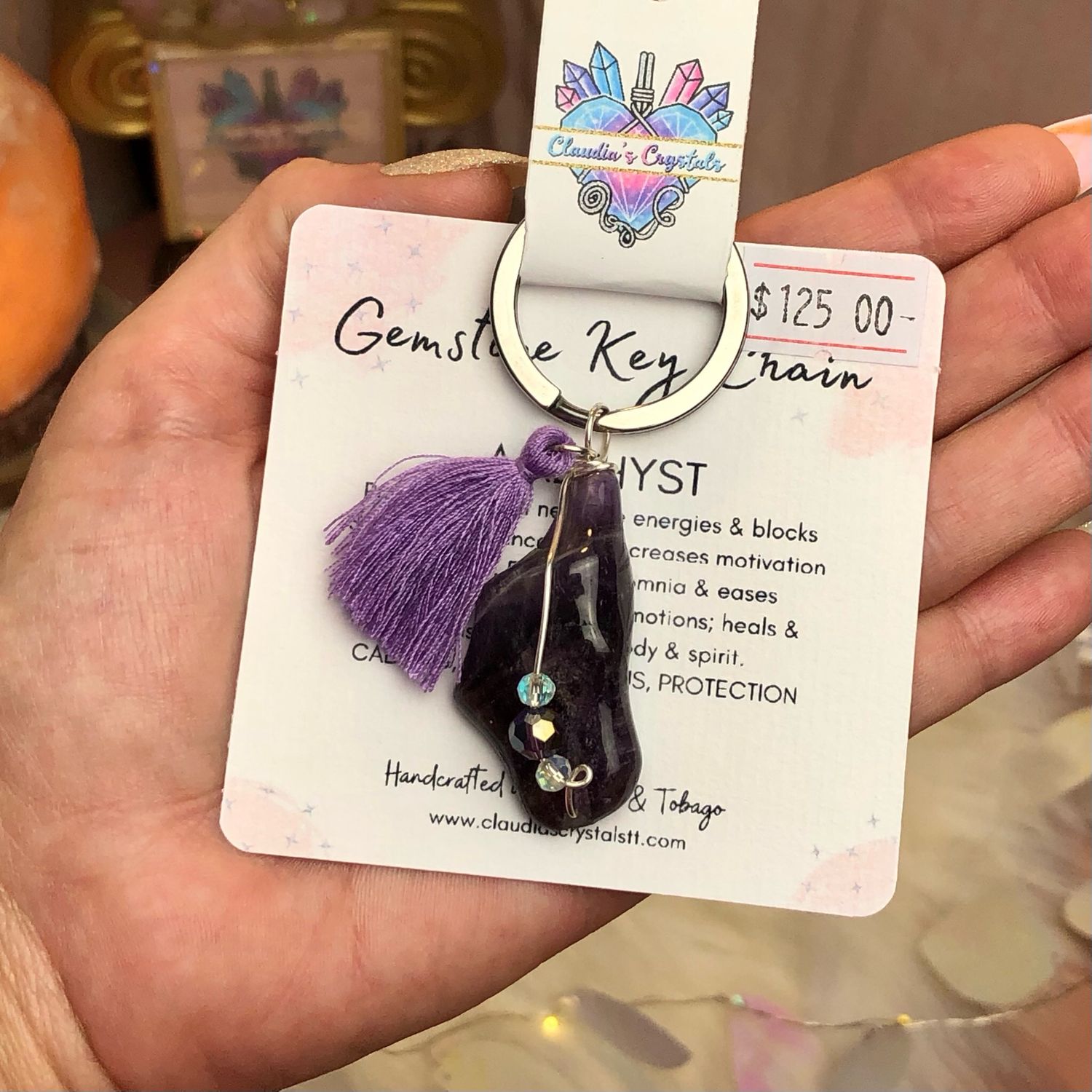 AMETHYST TASSLE - Gemstone Key Chain