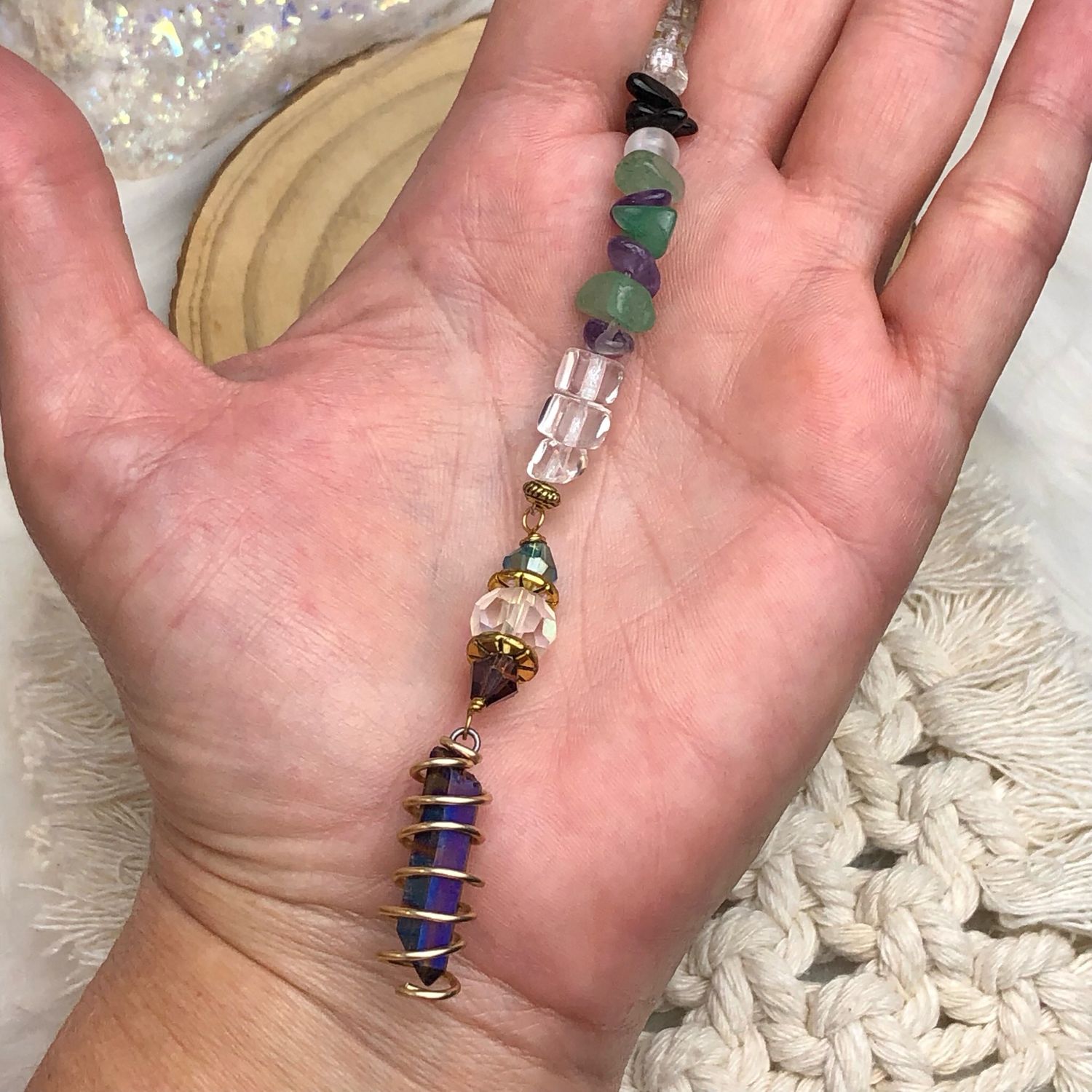 RAINBOW AURA QUARTZ POINT - Car Shield