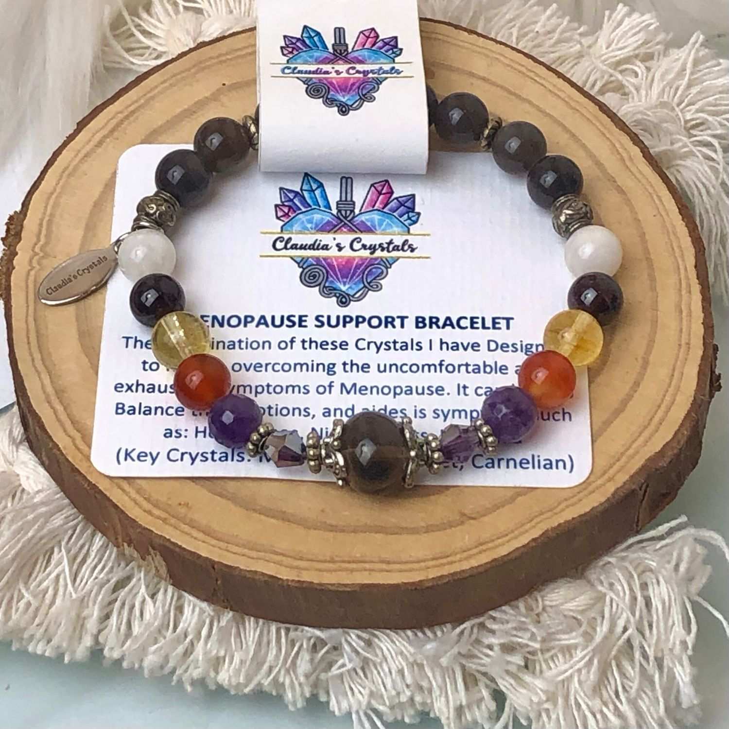 MENOPAUSE SUPPORT - Gemstone Stretch Bracelet
