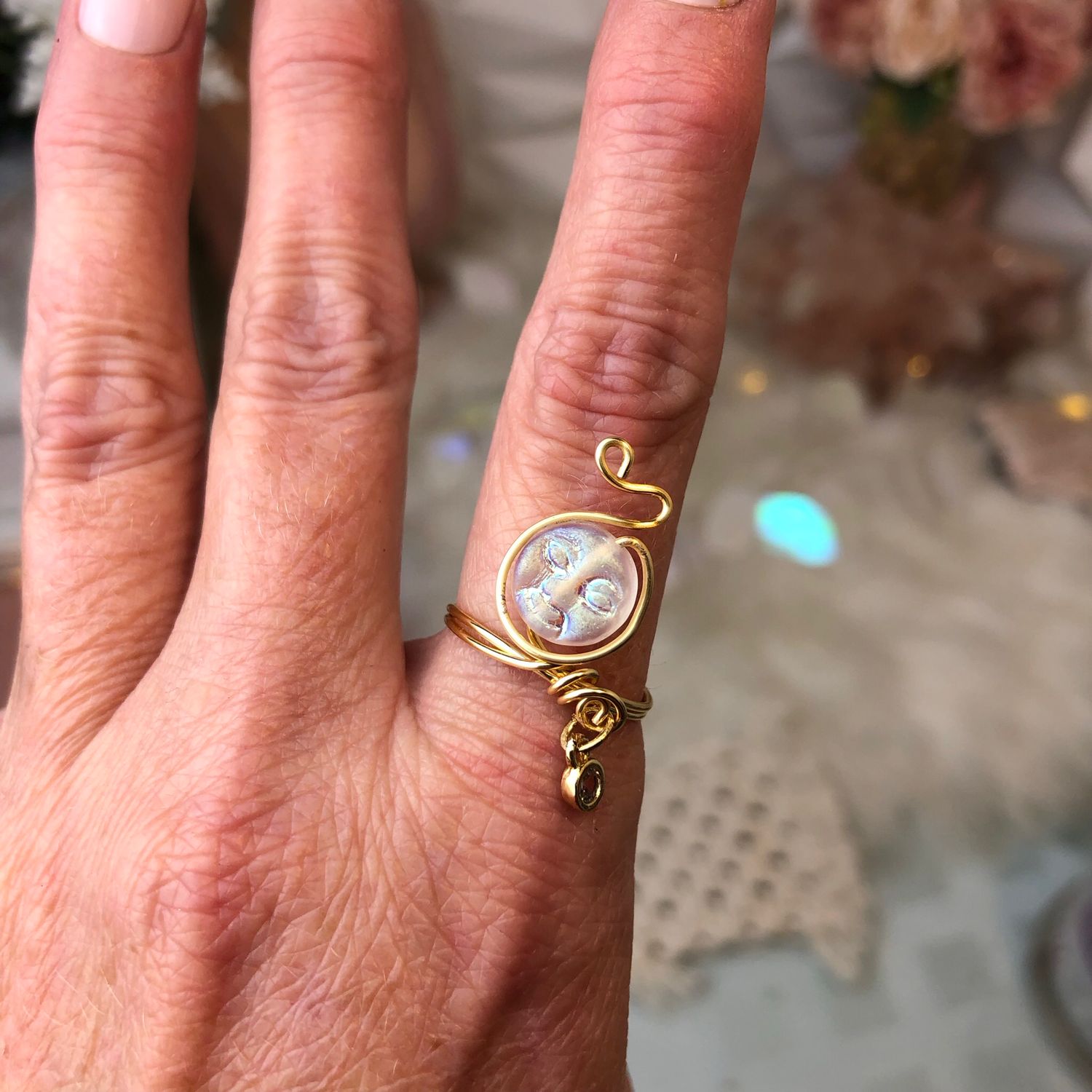MOON PHASE - Adjustable Ring - Gold Plated
