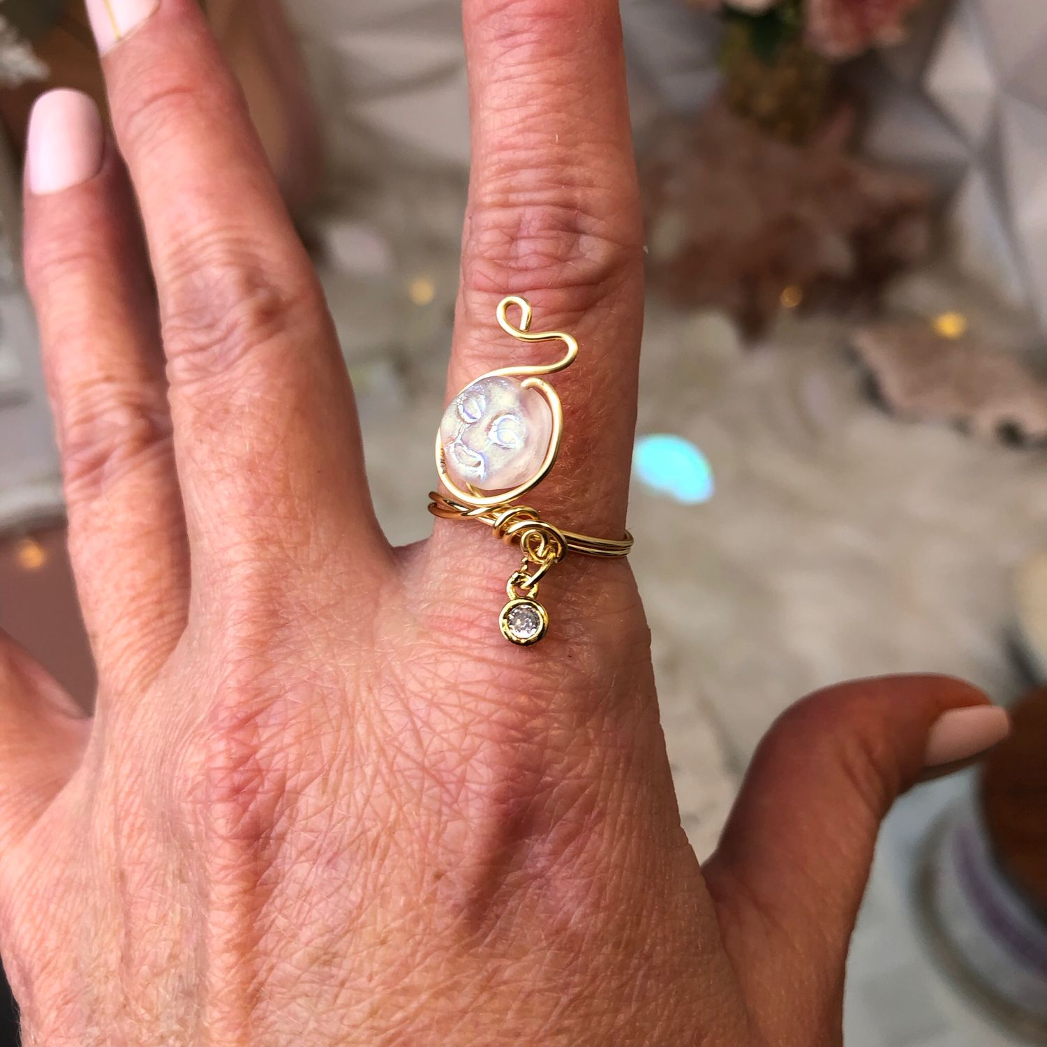 MOON PHASE - Adjustable Ring - Gold Plated