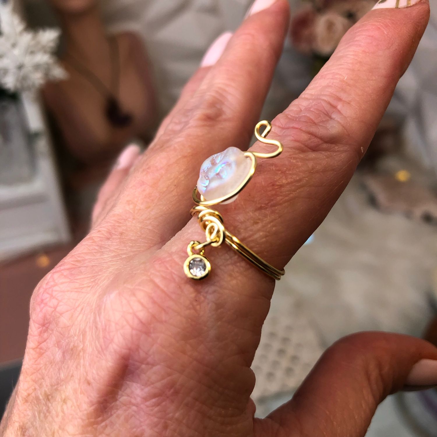 MOON PHASE - Adjustable Ring - Gold Plated