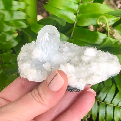 ZEOLITE SPECIMEN - HEULANDITE &amp; APOPHYLLITE CLUSTER - 3&quot; - India