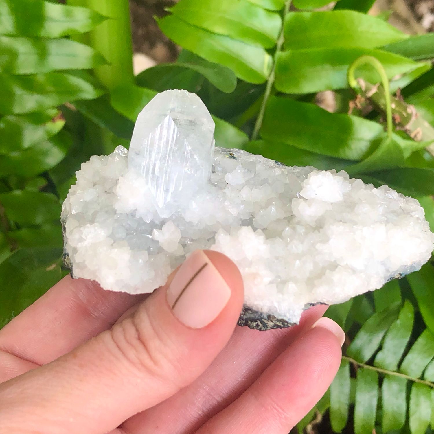 ZEOLITE SPECIMEN - HEULANDITE &amp; APOPHYLLITE CLUSTER - 3&quot; - India