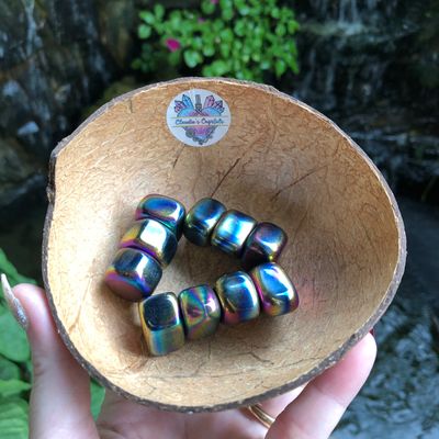RAINBOW MAGNETIC HEMATITE - CUBE