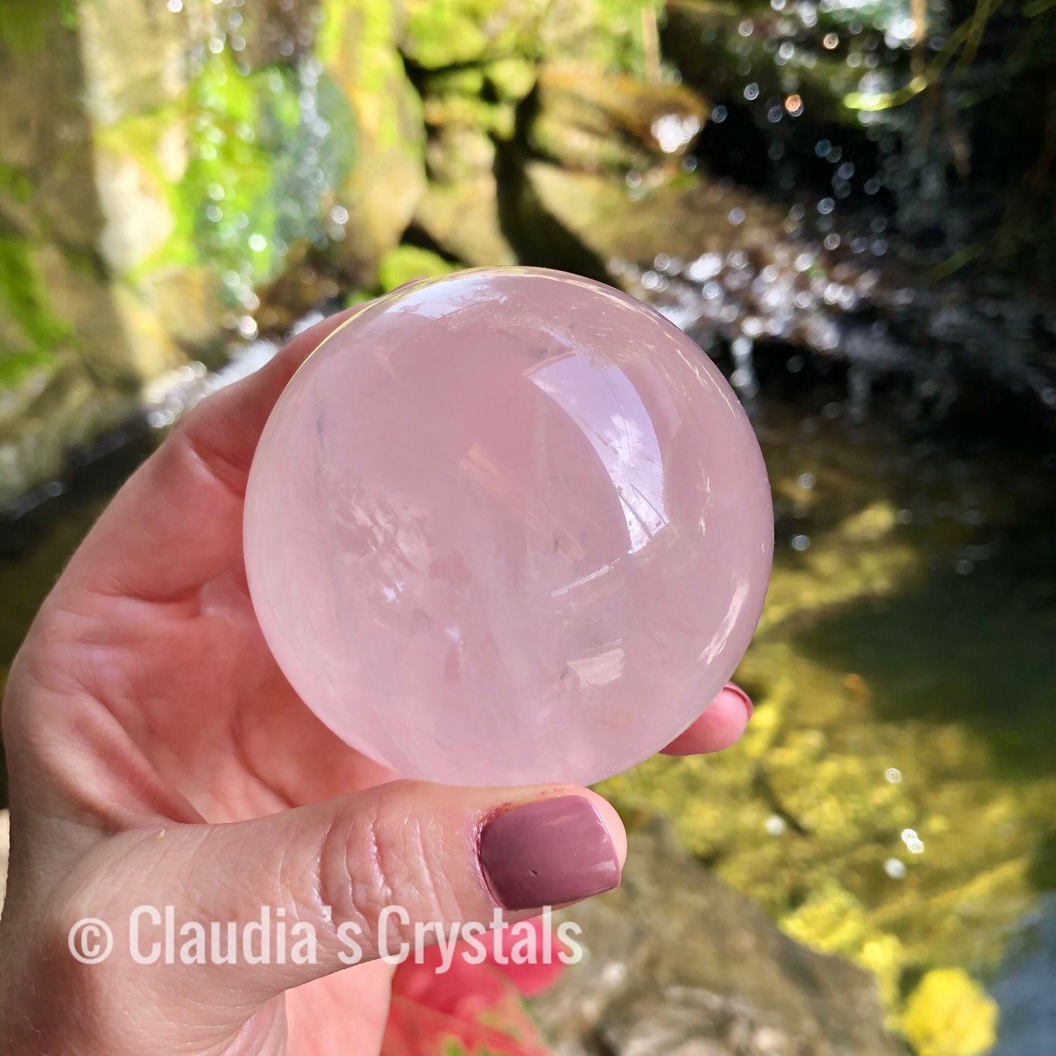 ✨STAR ROSE QUARTZ - Sphere - Madagascar (A+ Quality)