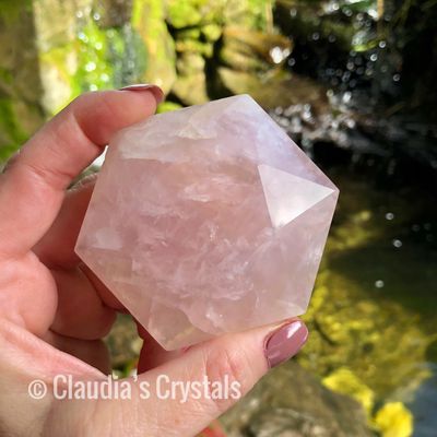ROSE QUARTZ HEXAGON - 3&quot; - Brazil