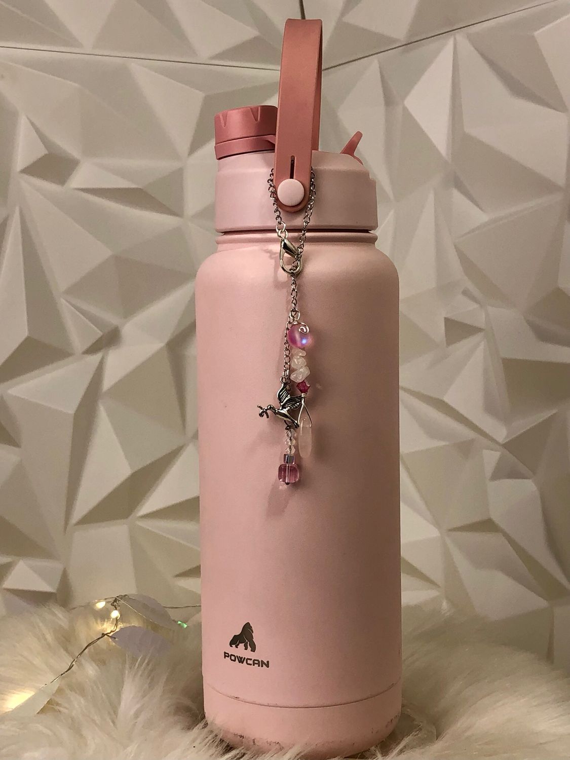 🕊️ Gemstone Bottle Charm - ROSE QUARTZ (Dove Of Peace)