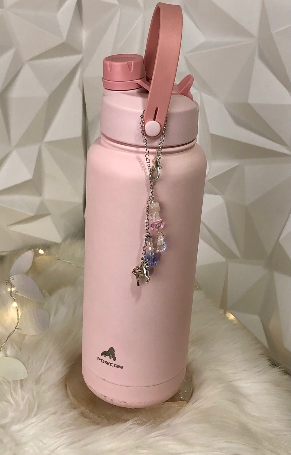 🦄 Gemstone Bottle Charm - ROSE QUARTZ (Unicorn)