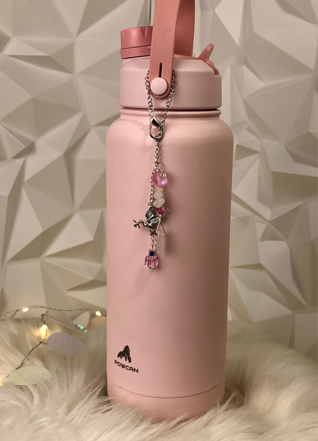 🕊️ Gemstone Bottle Charm - ROSE QUARTZ (Dove Of Peace)