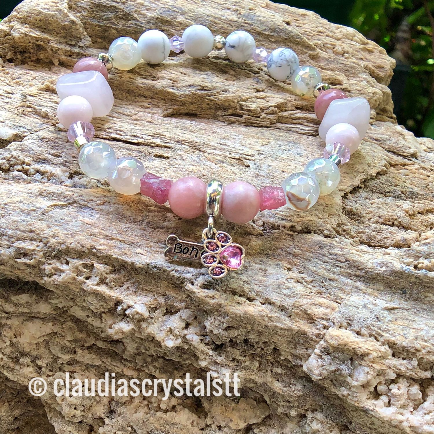 Self Love Crystal Therapy Bracelet – Stretch Style – 7.5”