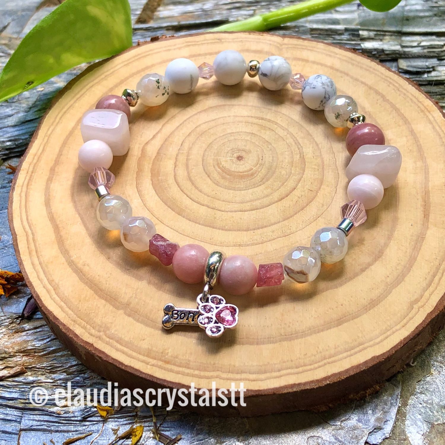 Self Love Crystal Therapy Bracelet – Stretch Style – 7.5”