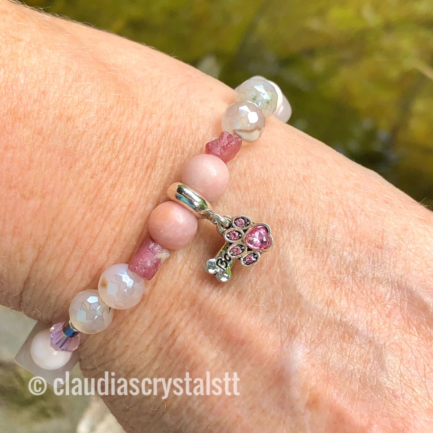 Self Love Crystal Therapy Bracelet – Stretch Style – 7.5”