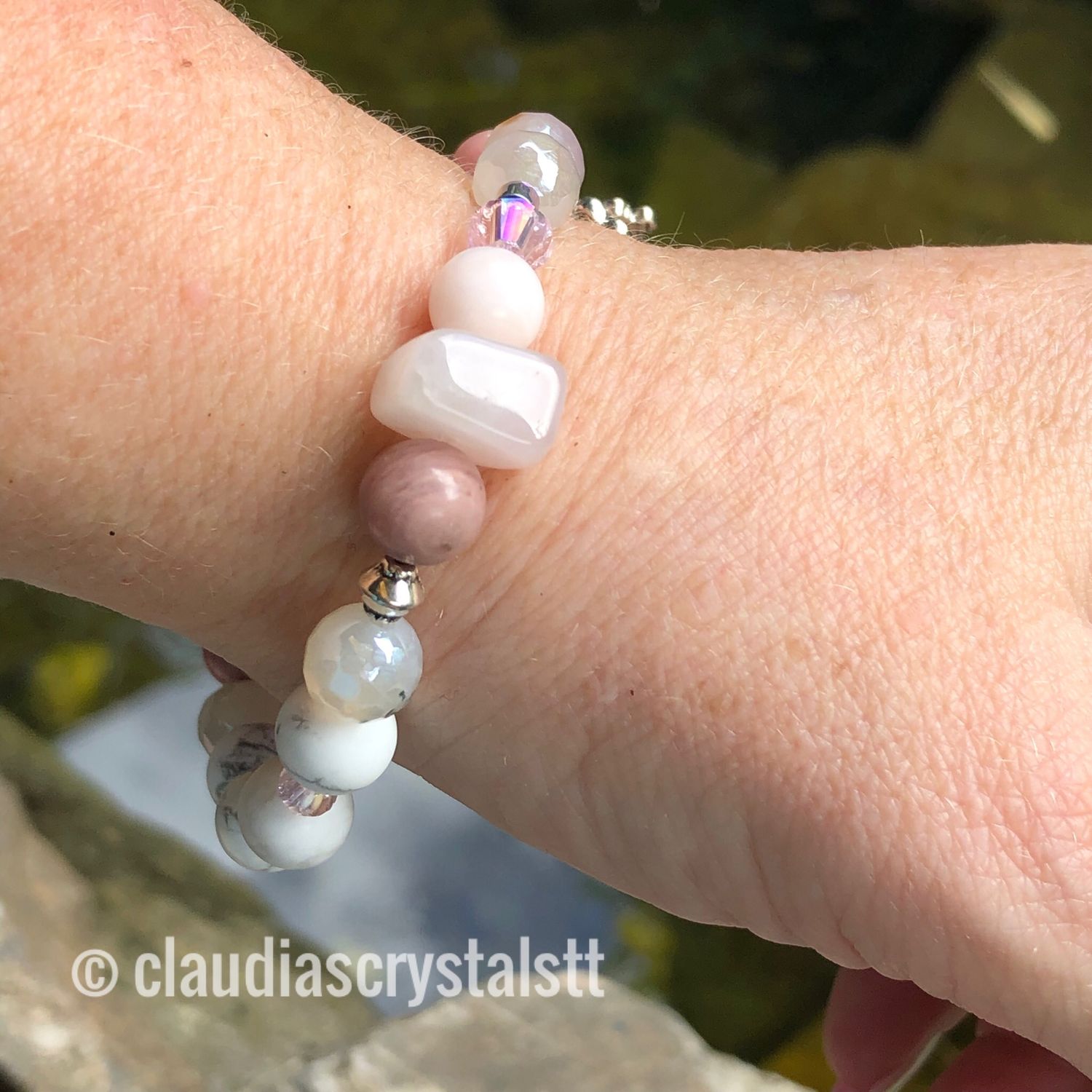 Self Love Crystal Therapy Bracelet – Stretch Style – 7.5”