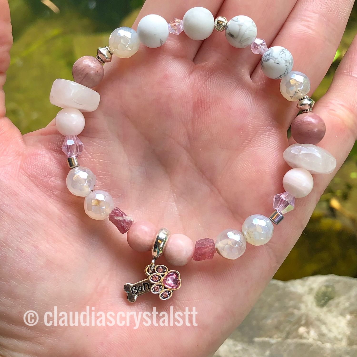 Self Love Crystal Therapy Bracelet – Stretch Style – 7.5”