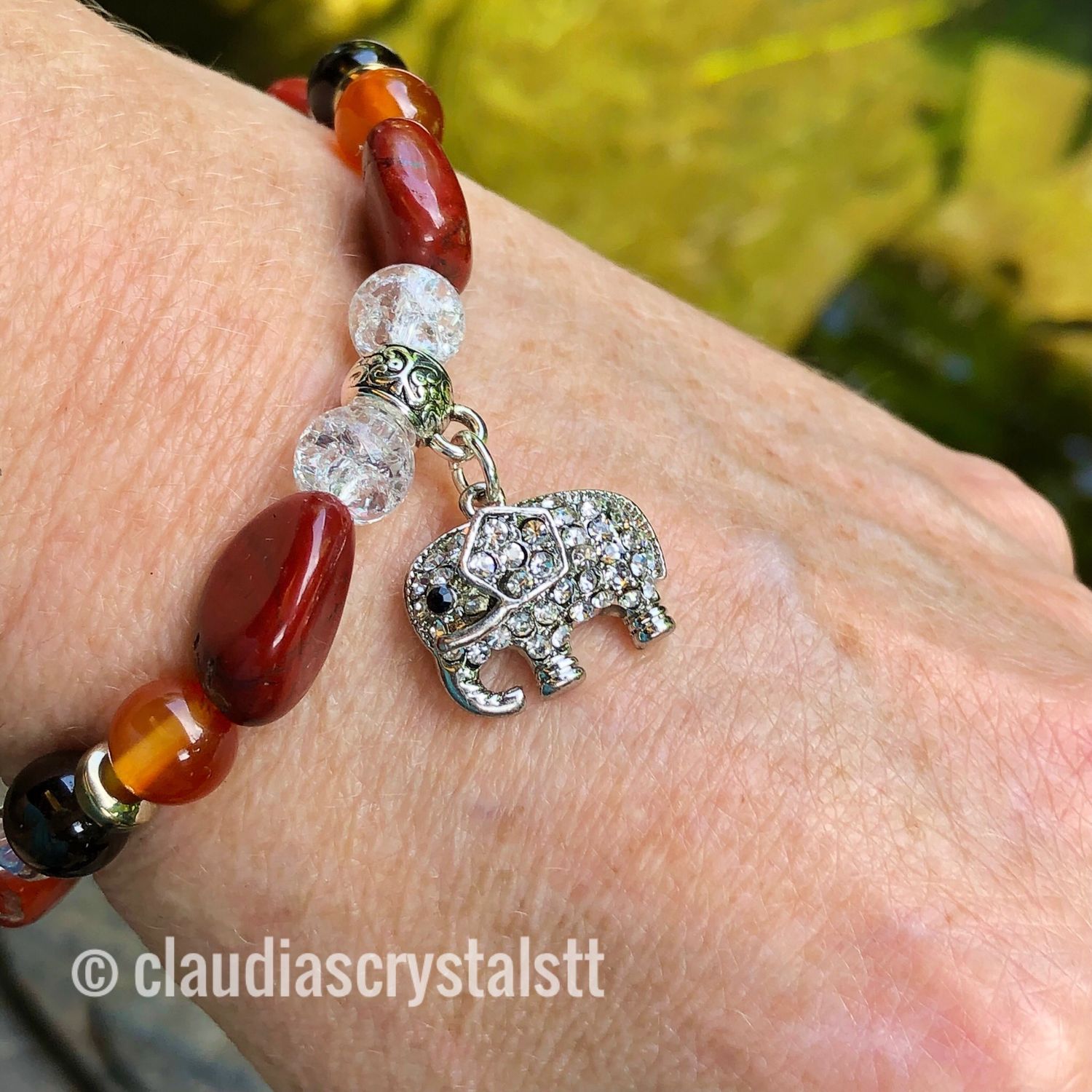 Grounding &amp; Harmony Crystal Therapy Bracelet – Stretch Style – 7.5”