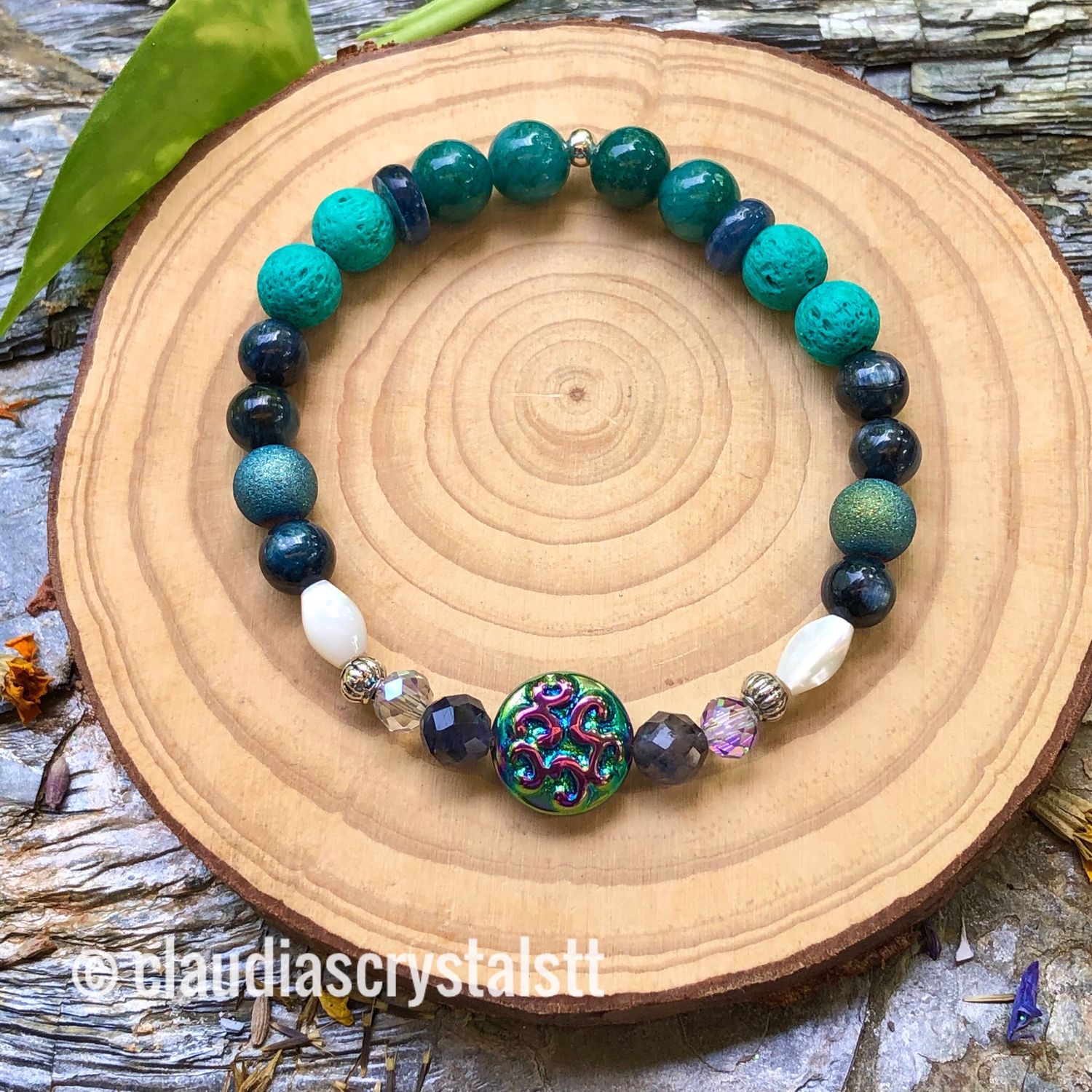 Intuition &amp; Transformation Crystal Therapy Bracelet – Stretch Style – 7.5”