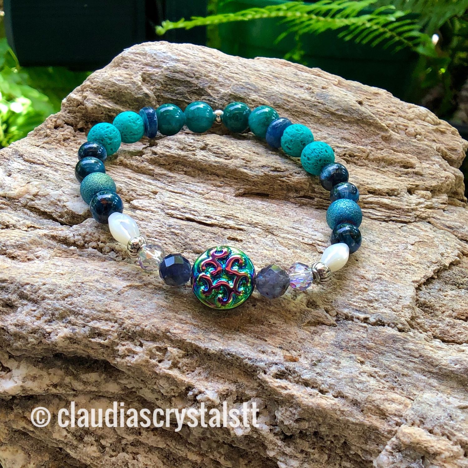 Intuition &amp; Transformation Crystal Therapy Bracelet – Stretch Style – 7.5”