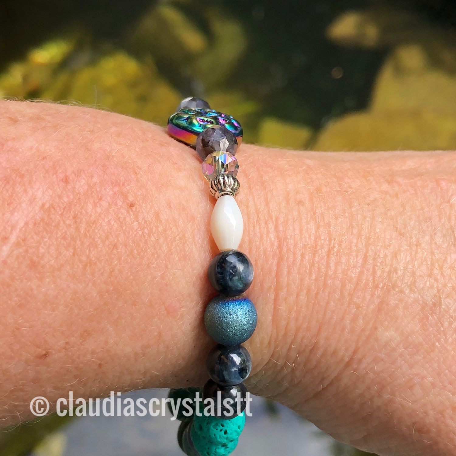 Intuition &amp; Transformation Crystal Therapy Bracelet – Stretch Style – 7.5”