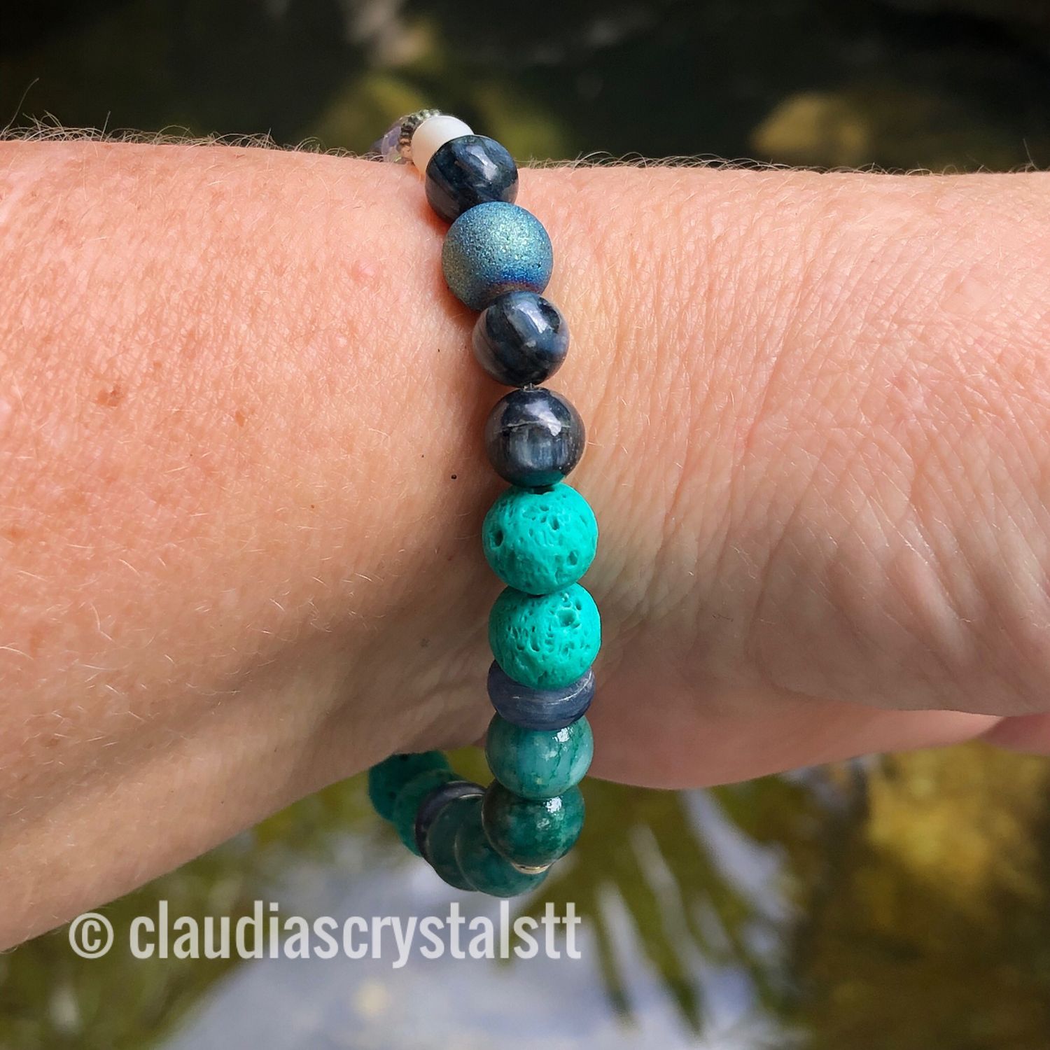 Intuition &amp; Transformation Crystal Therapy Bracelet – Stretch Style – 7.5”