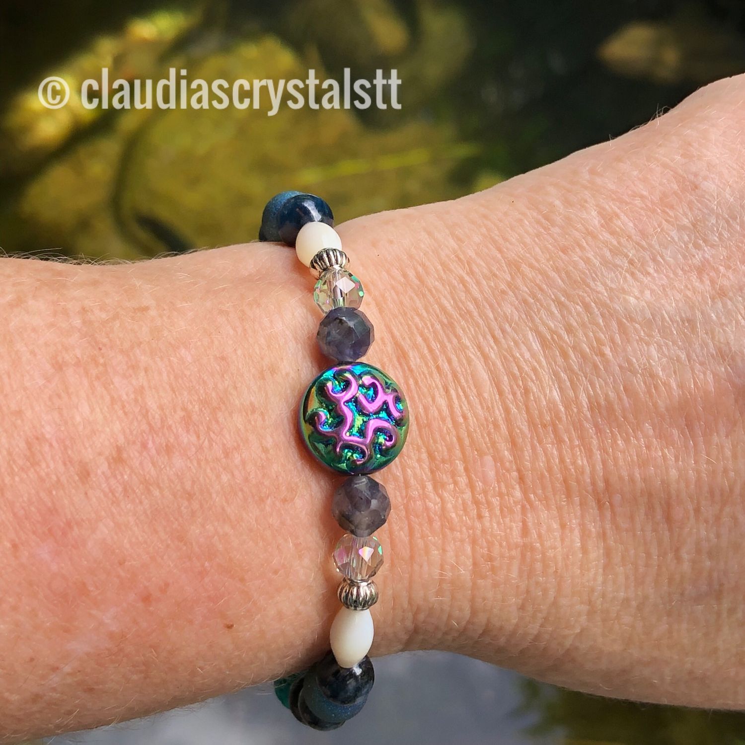 Intuition &amp; Transformation Crystal Therapy Bracelet – Stretch Style – 7.5”