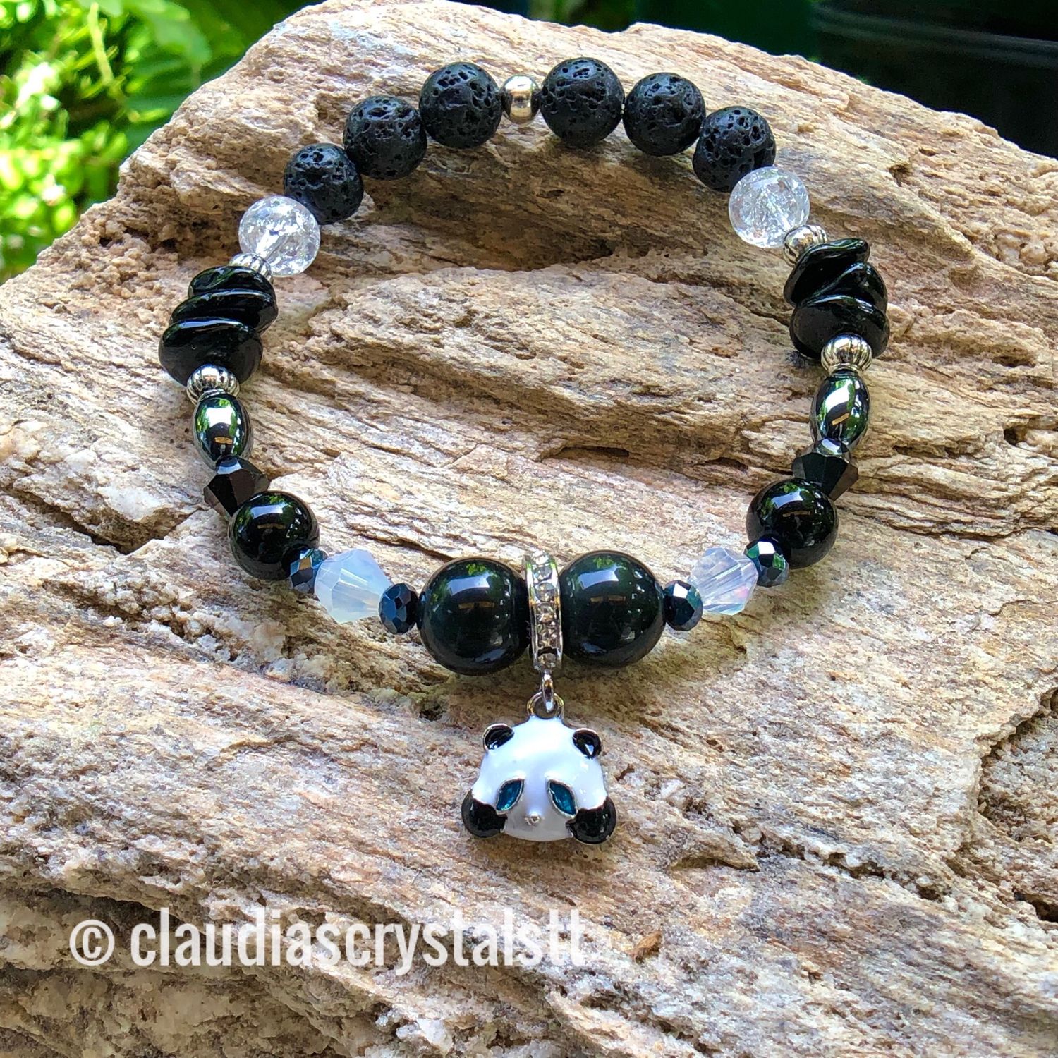Powerful Protection Crystal Therapy Bracelet – Stretch Style – 7.5”
