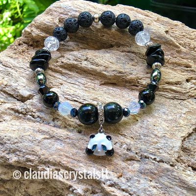 Powerful Protection Crystal Therapy Bracelet – Stretch Style – 7.5”