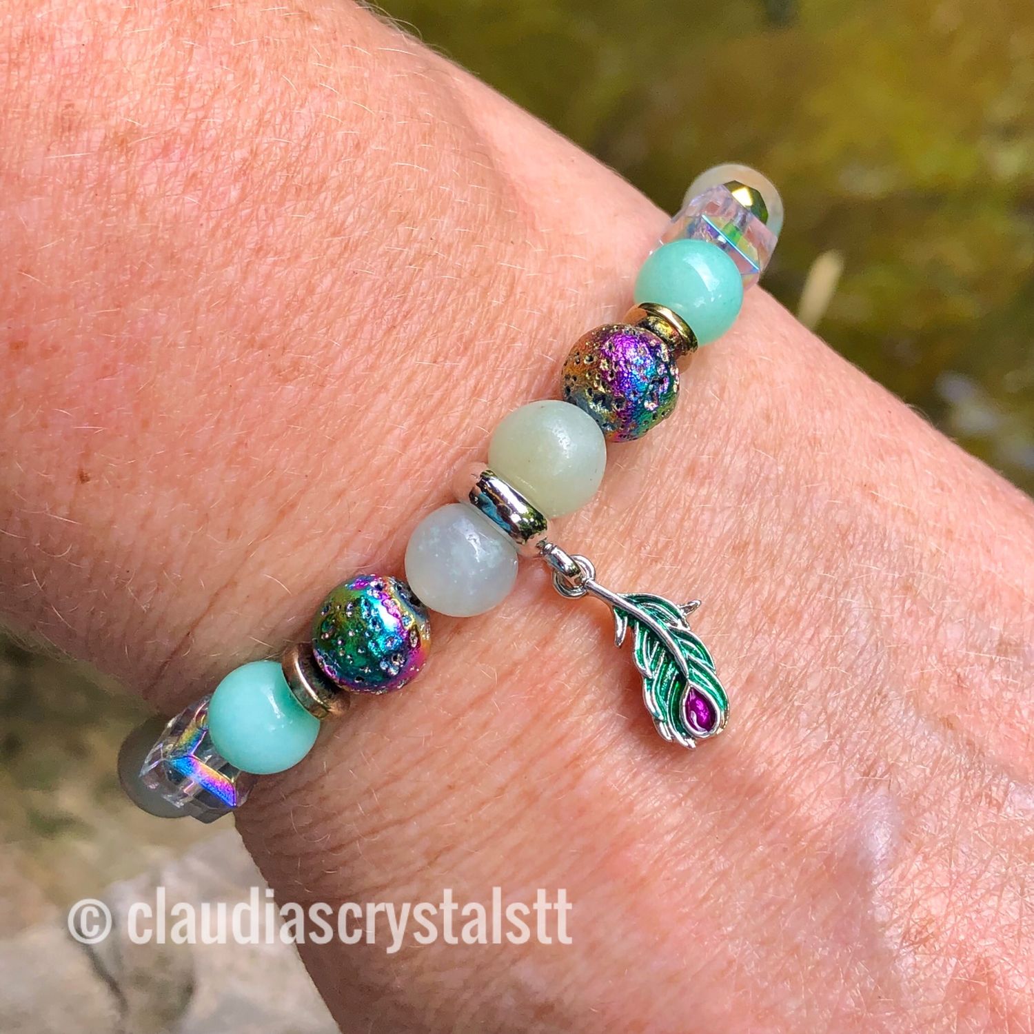 Anxiety Relief Crystal Therapy Bracelet – Stretch Style – 7.5”