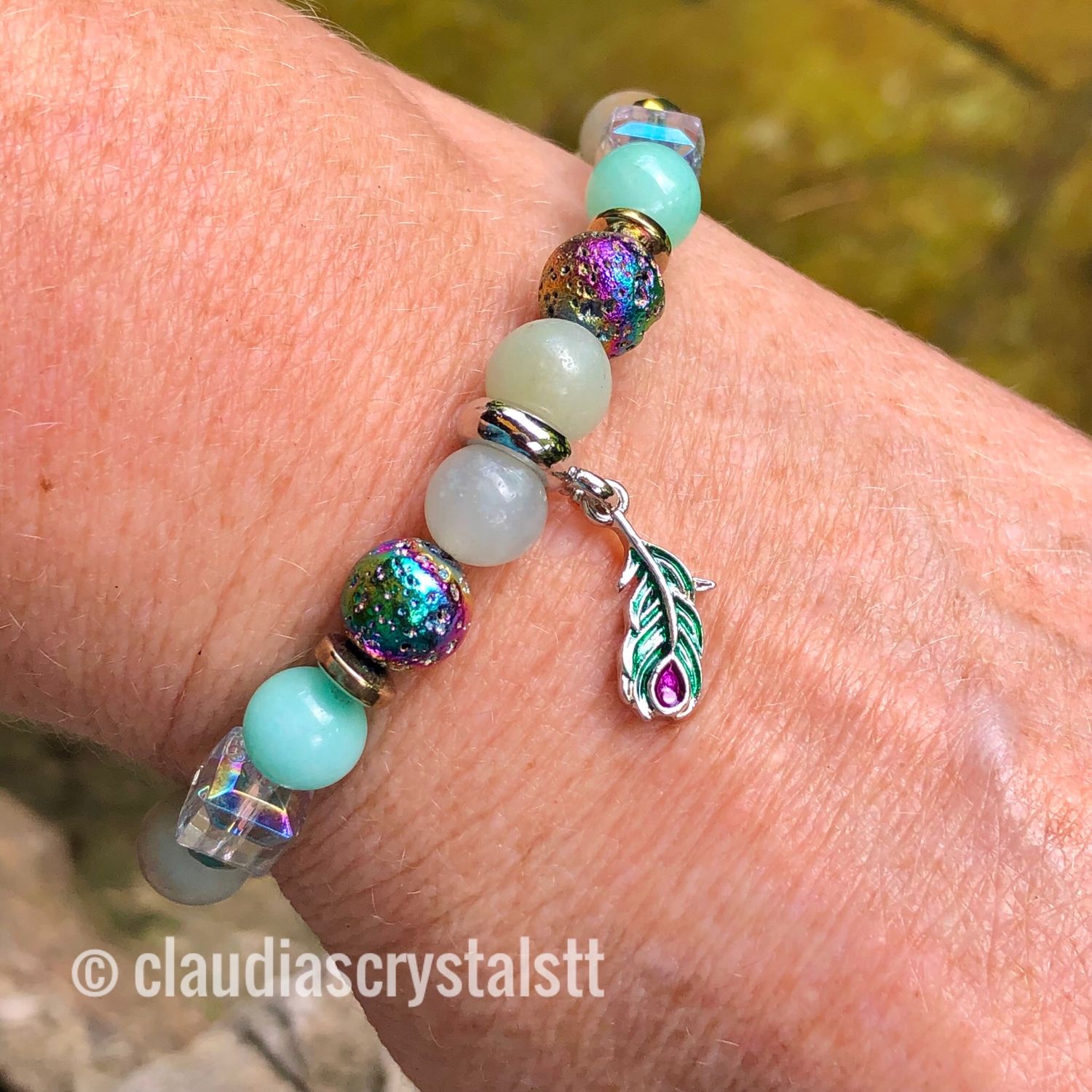 Anxiety Relief Crystal Therapy Bracelet – Stretch Style – 7.5”