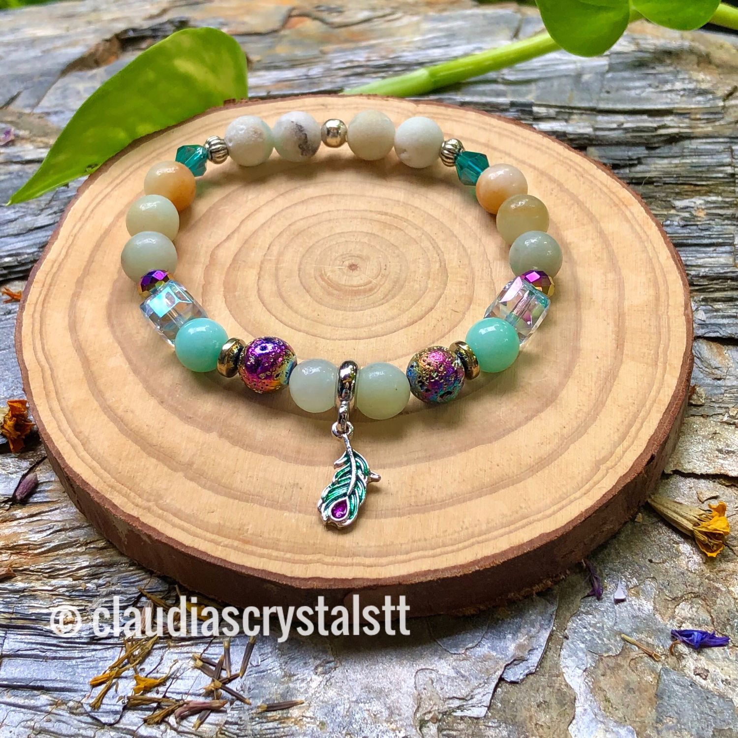 Anxiety Relief Crystal Therapy Bracelet – Stretch Style – 7.5”