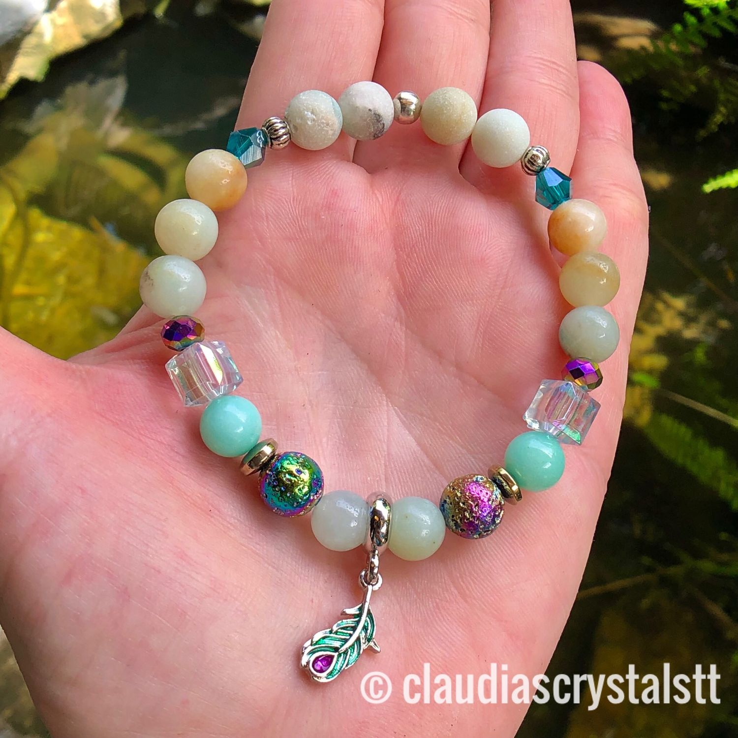Anxiety Relief Crystal Therapy Bracelet – Stretch Style – 7.5”