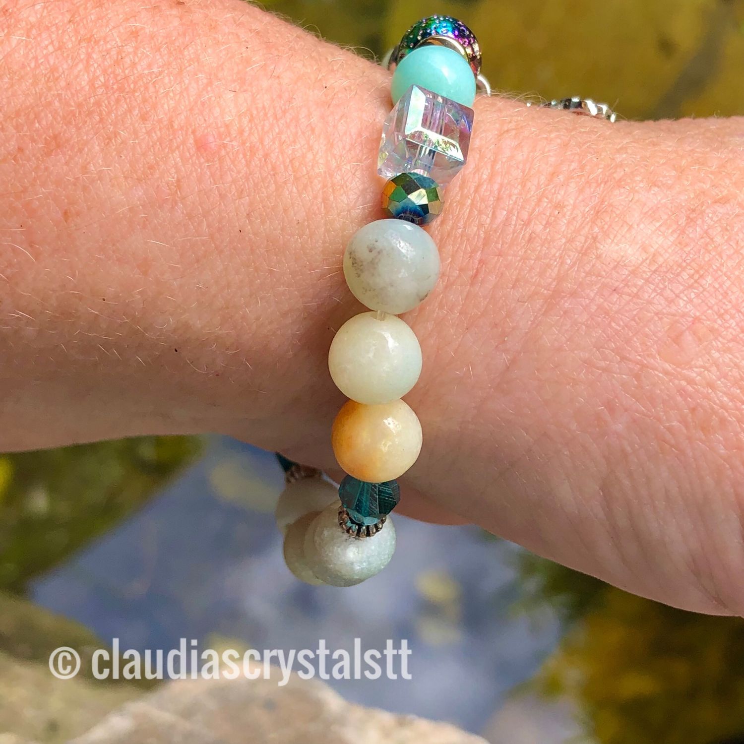 Anxiety Relief Crystal Therapy Bracelet – Stretch Style – 7.5”
