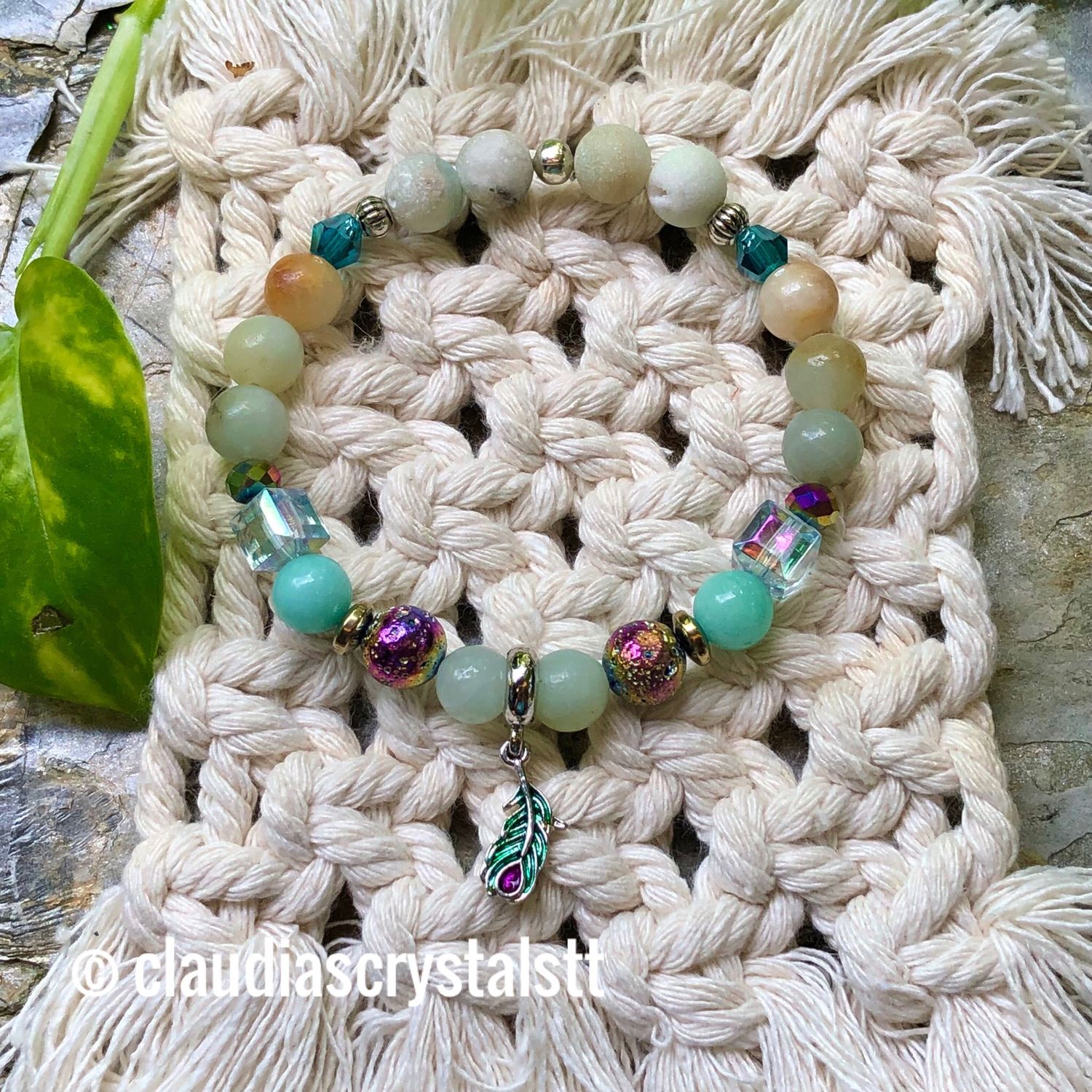 Anxiety Relief Crystal Therapy Bracelet – Stretch Style – 7.5”