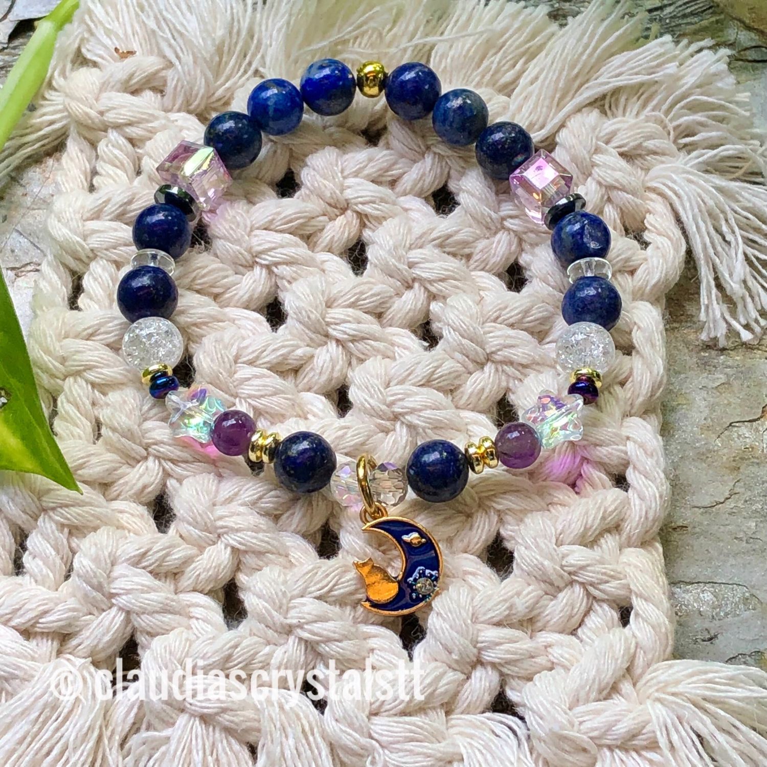 Intuition &amp; Wisdom Crystal Therapy Bracelet – Stretch Style – 7.5”