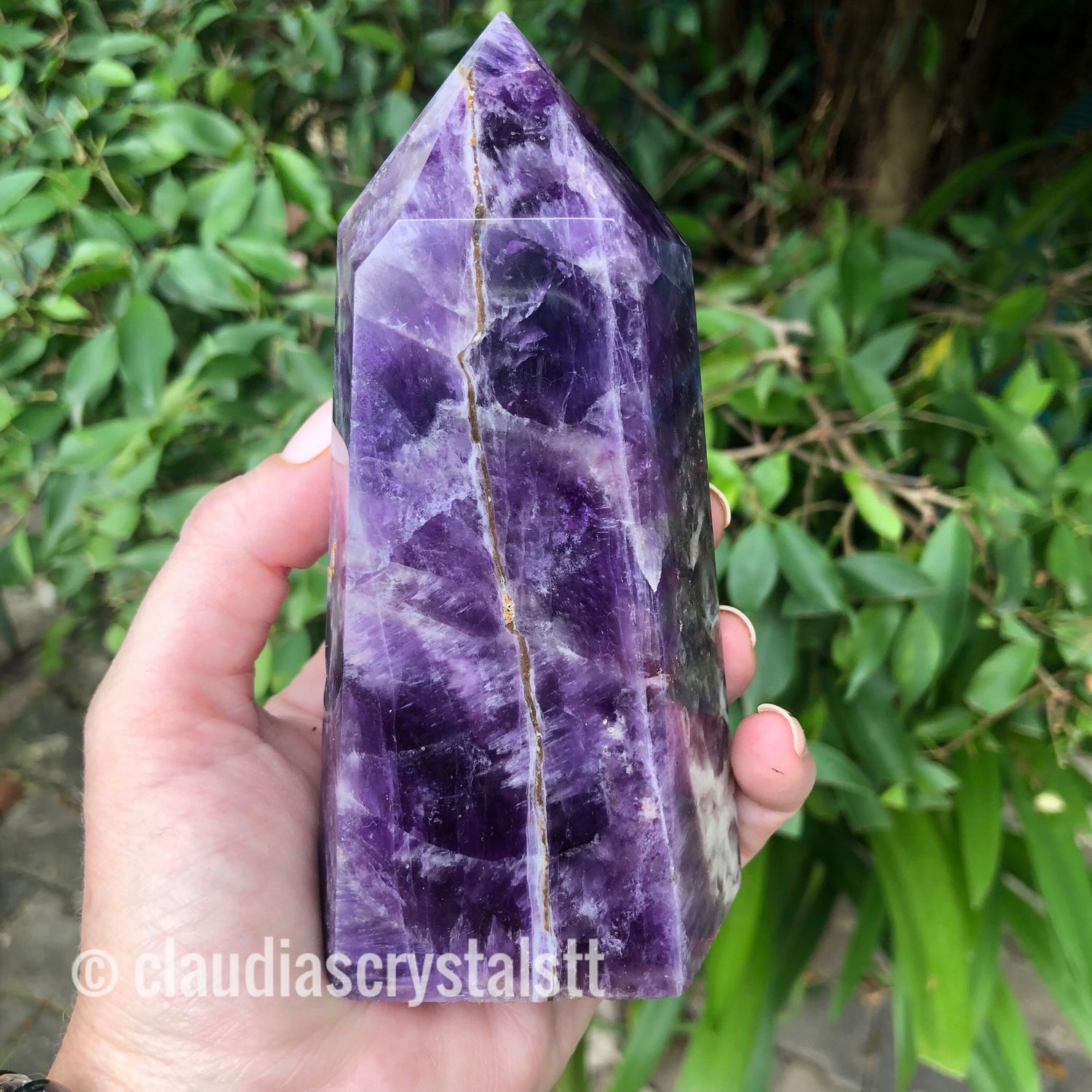 CHEVRON AMETHYST - Polished Tower - 13cm