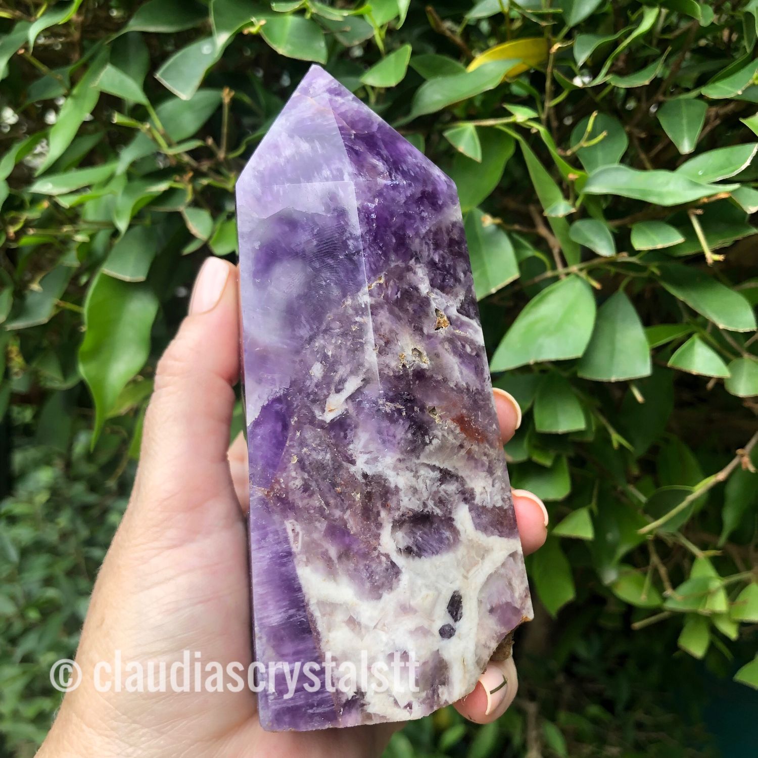 CHEVRON AMETHYST - Polished Tower - 13cm