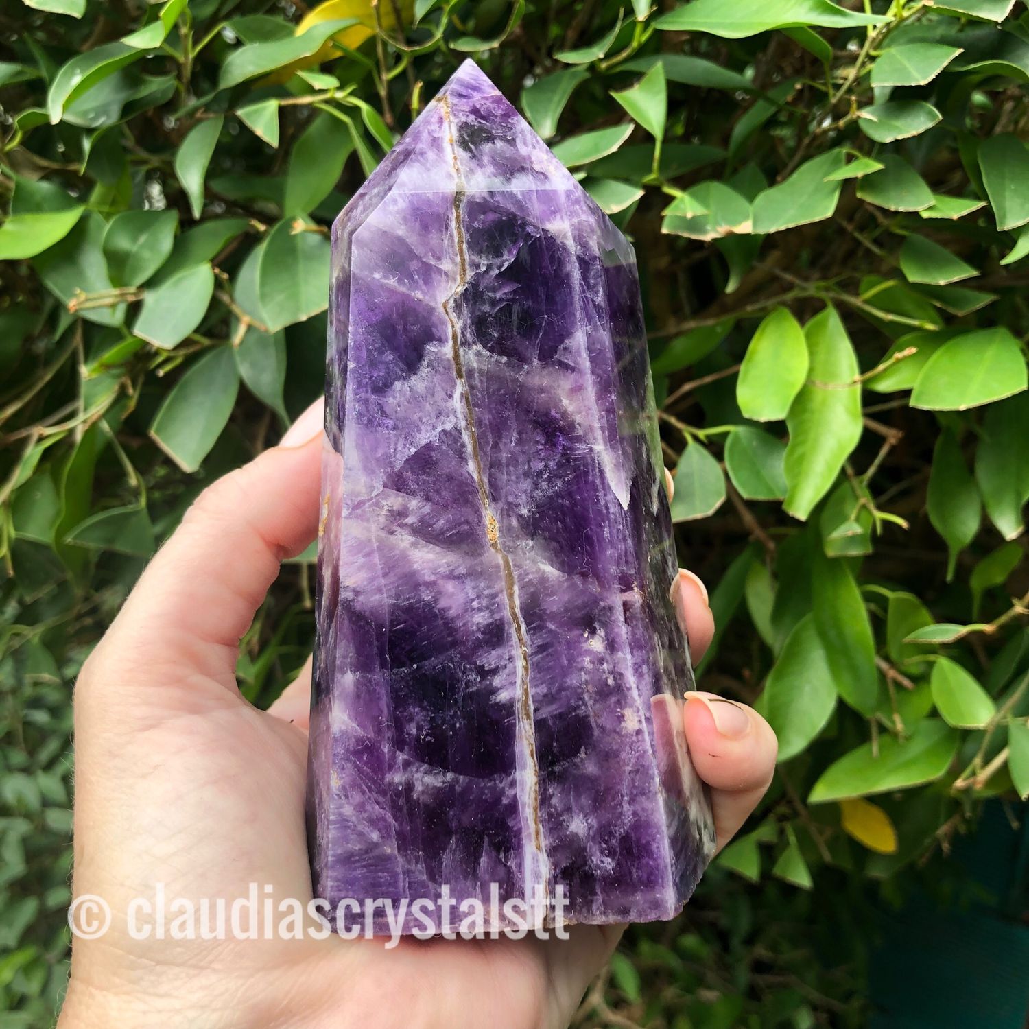 CHEVRON AMETHYST - Polished Tower - 13cm