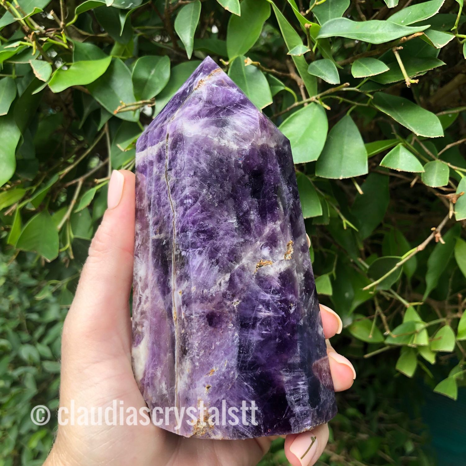 CHEVRON AMETHYST - Polished Tower - 13cm