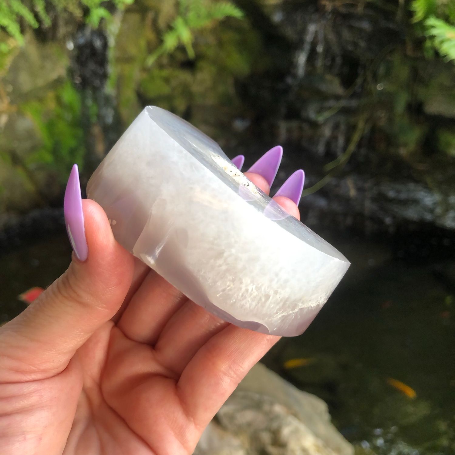Agate With Druzy Moon
