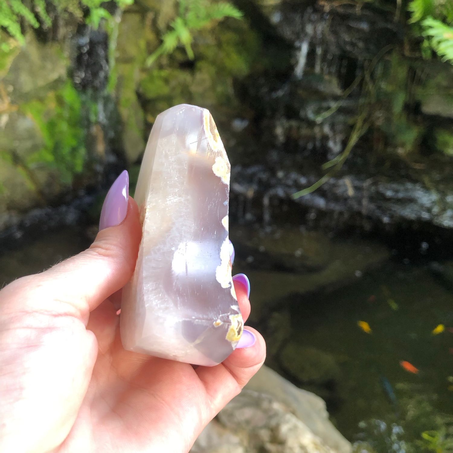Agate With Druzy Moon