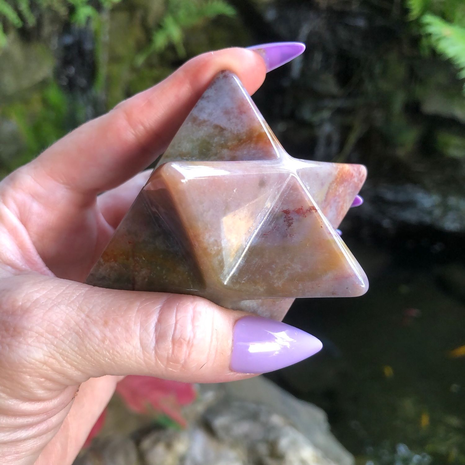 OCEAN JASPER - Large Merkaba