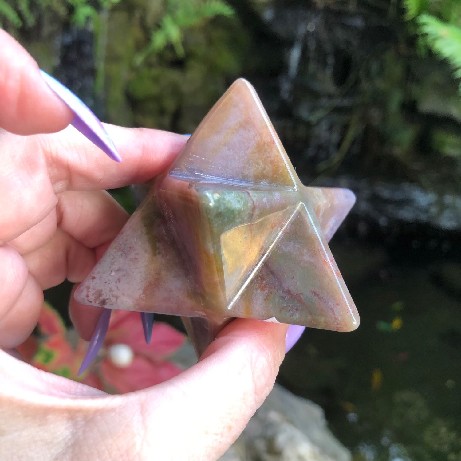 OCEAN JASPER - Large Merkaba