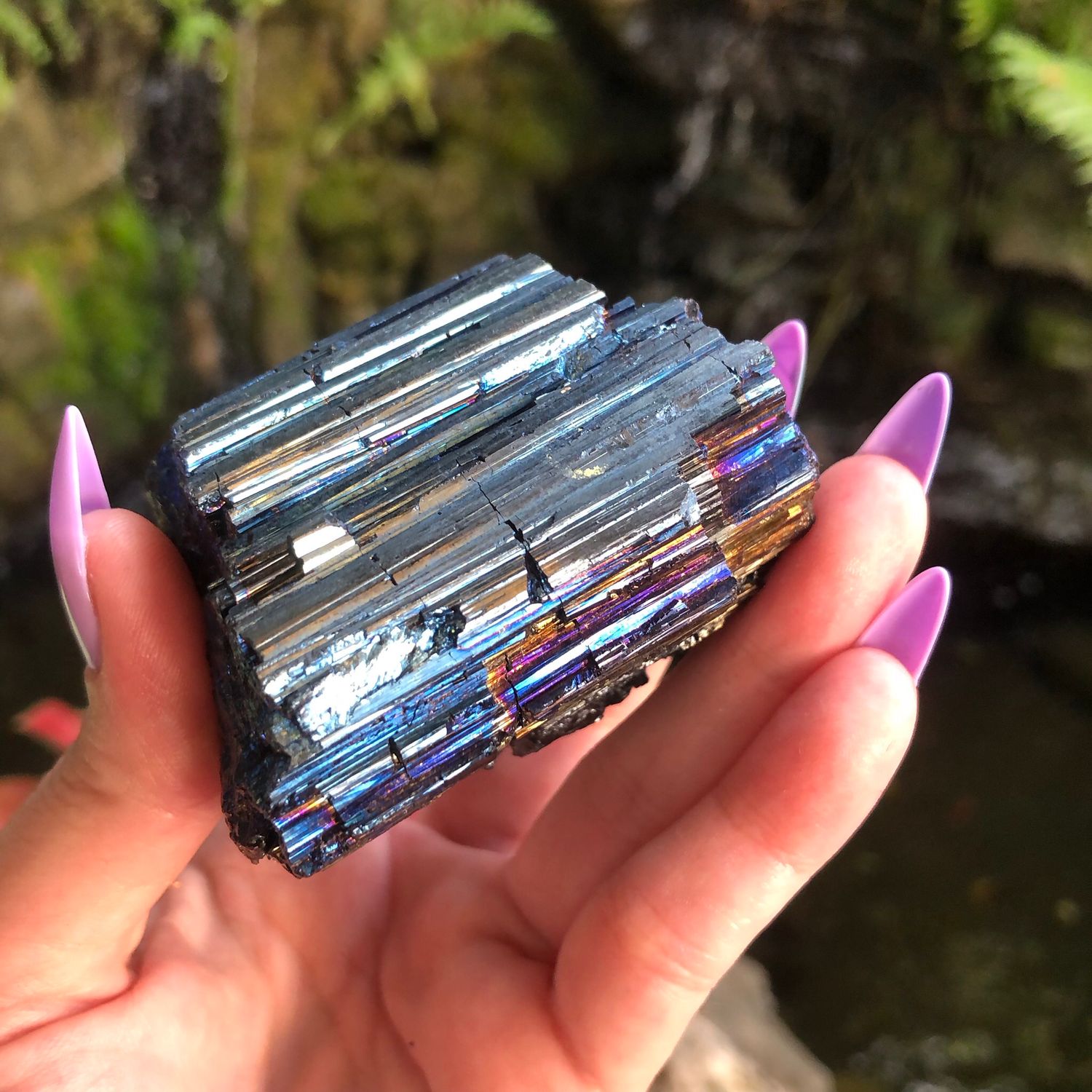 COBALT AURA BLACK TOURMALINE LOG
